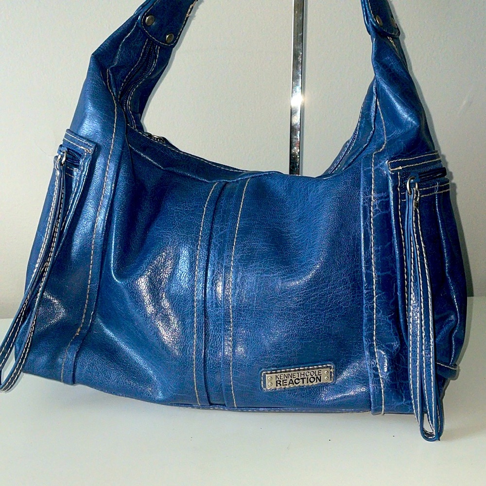 Kenneth Cole Blue Satchel Shoulder Bag